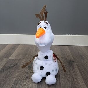 Olaf Snowman Frozen II Plush Stuff Animal TY Sparkle Beanie Baby